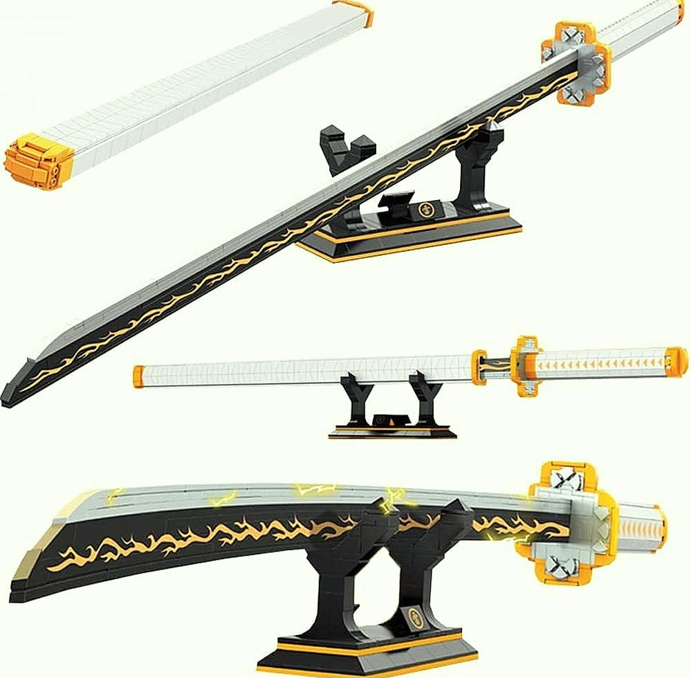 Kravkind 39 Inch Samurai Sword Building Block Set with Scabbard