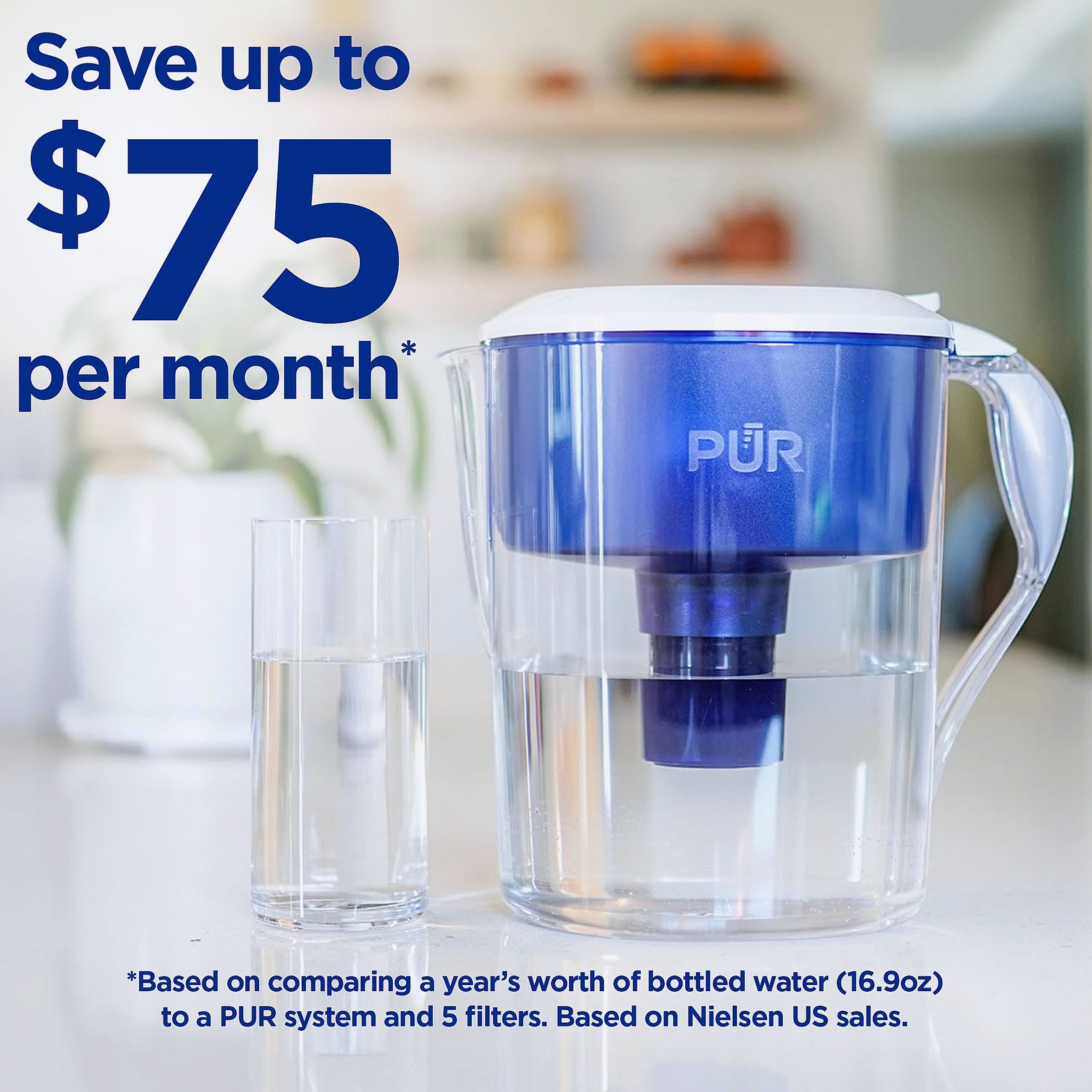 PUR 11-Cup Water Pitcher with Filter and Change Indicator