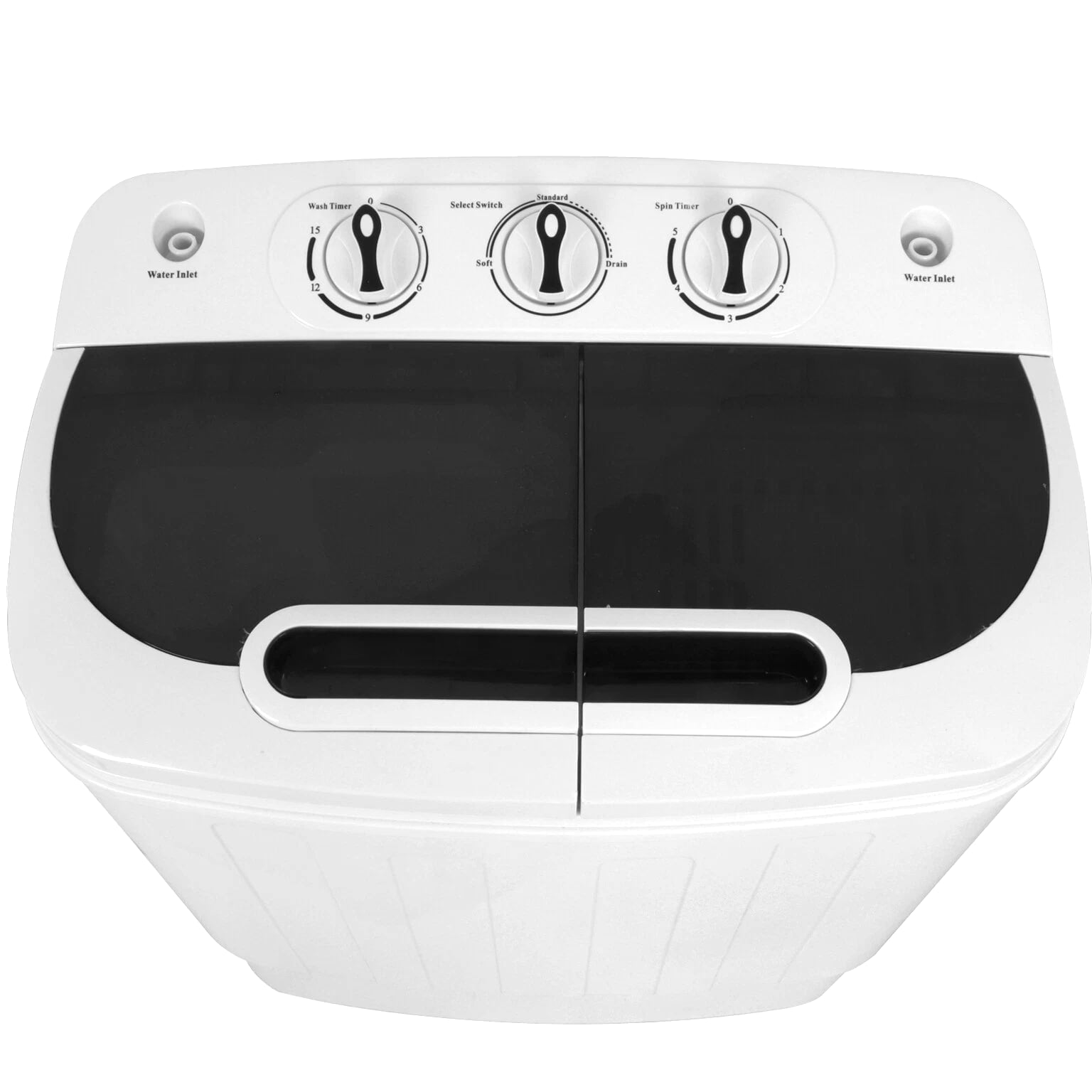 White Compact Portable Washer & Dryer with Mini Washing Machine and Spin Dryer