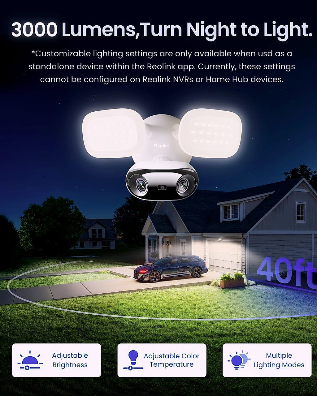Reolink Doorbell WiFi and Elite Floodlight Camera Bundle