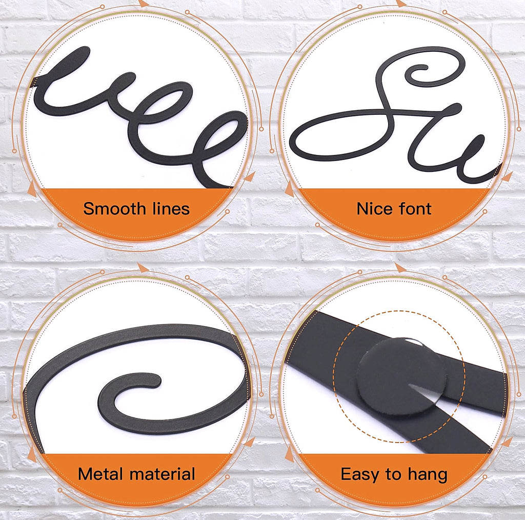 Zzbakress Sweet Dreams Metal Wall Decor for Bedroom