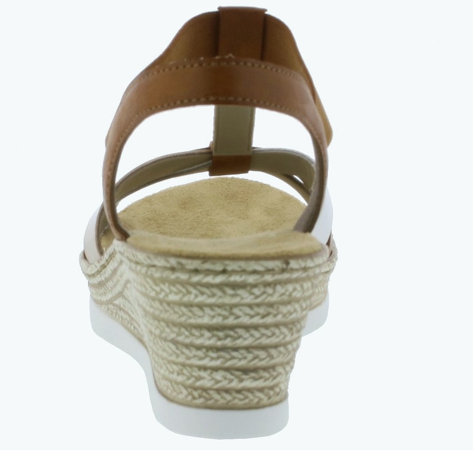Rieker Women's Roman Wedge Sandals Brown Combi Size 5