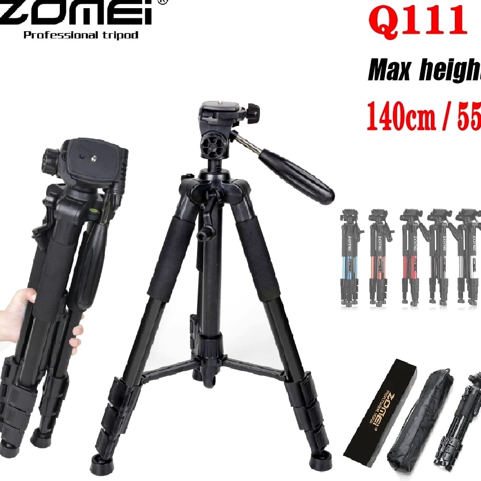 Zomei Q111 55" Heavy Duty Travel Tripod Tabletop Stand for DV DSLR Camera Phone