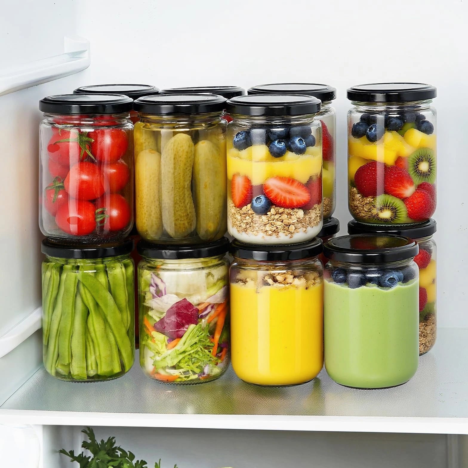 12oz Glass Jars with Lids, 20 Pc Empty Candle Jars for Making Candles, Mason...
