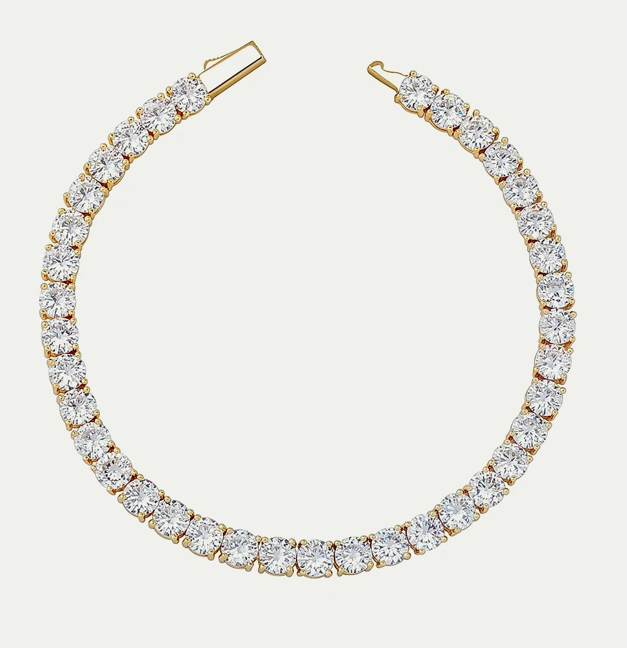 TOPGRILLZ 3-6MM Tennis Chain Bracelet Sterling Silver CZ