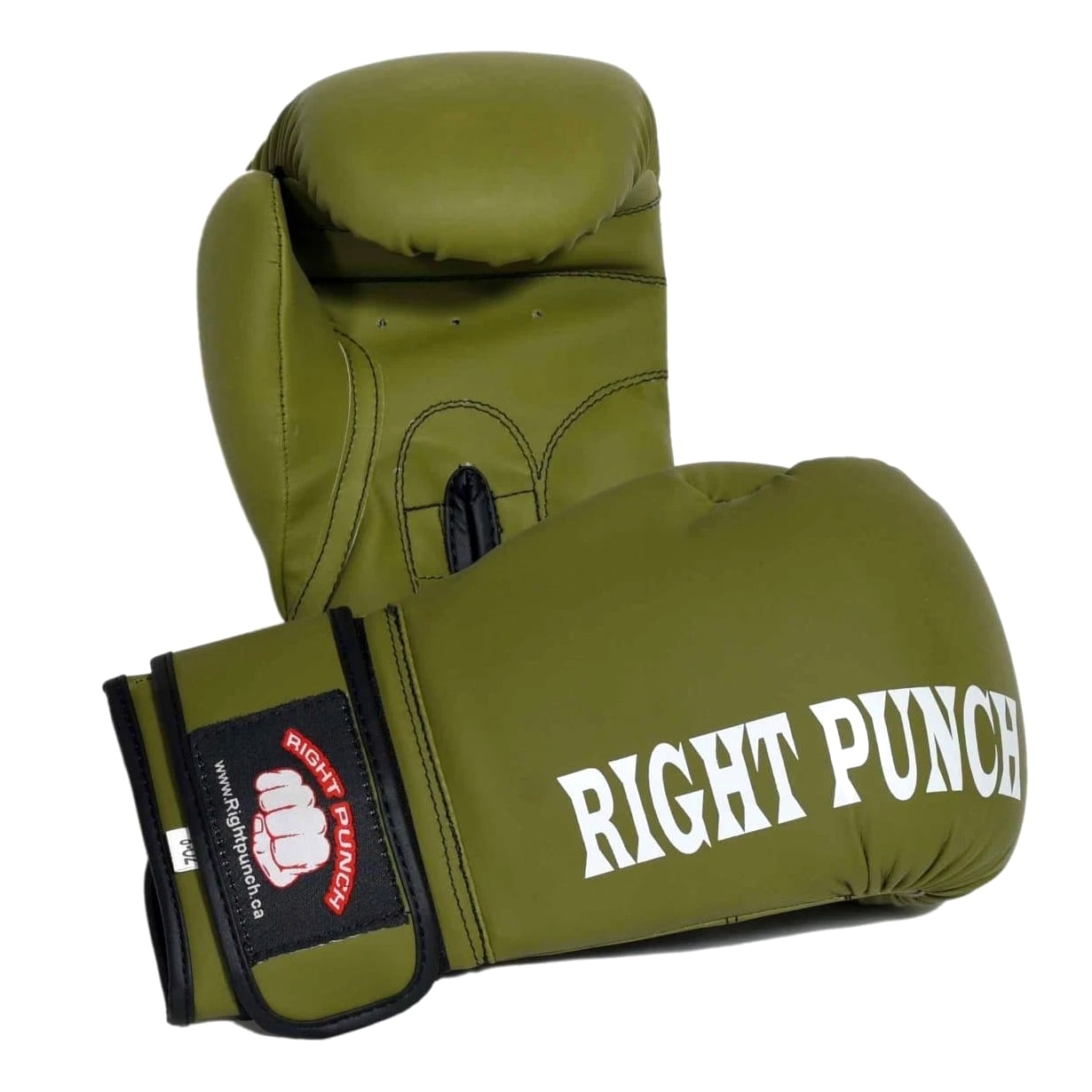 Boxing Gloves Punch Bag Leather Pro Kick Fight Gym Punching Training Mitts olive
