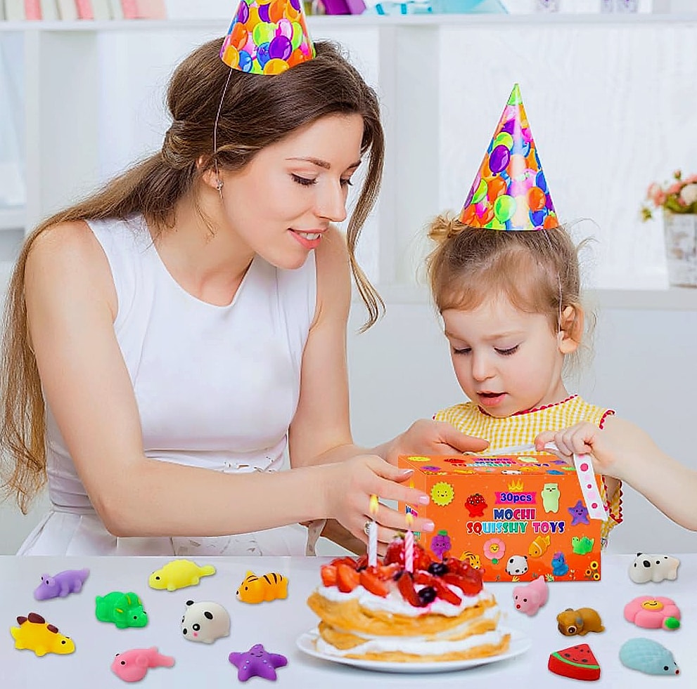 Mantyplay 30 Pack Mini Squishies Toys for Kids Party Favors