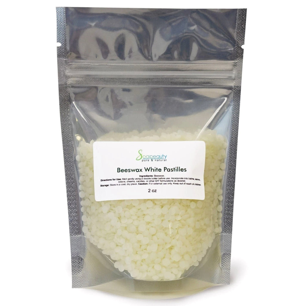 White Beeswax Pastilles Beads 100% Pure Natural Made in USA Bulk 2 oz
