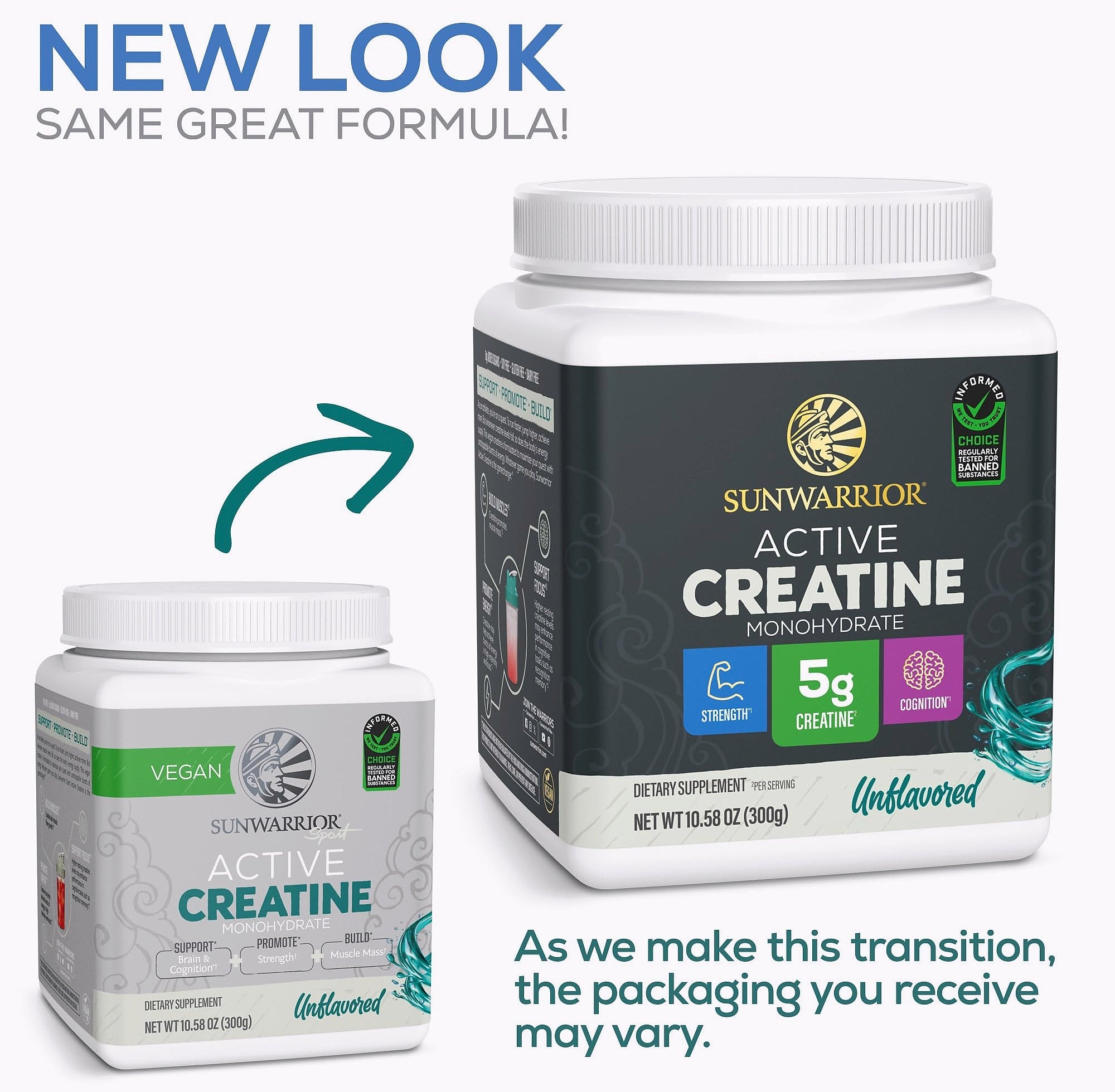 Sunwarrior Creatine Monohydrate Powder Micronized 60 Servings