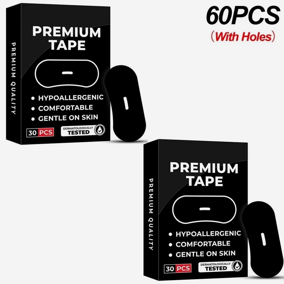 30-120 Strips Gentle Mouth Tape for Sleep – Soft Hypoallergenic Lip Support