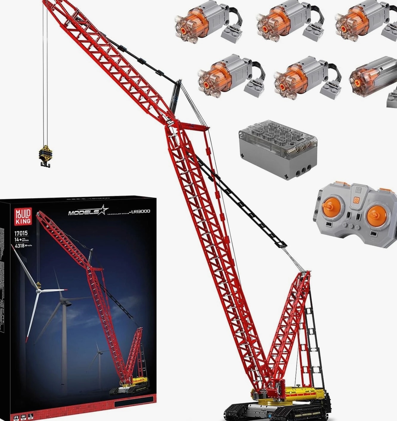 Mould King 17015 Crawler Crane Building Block Remote Control Construction Set