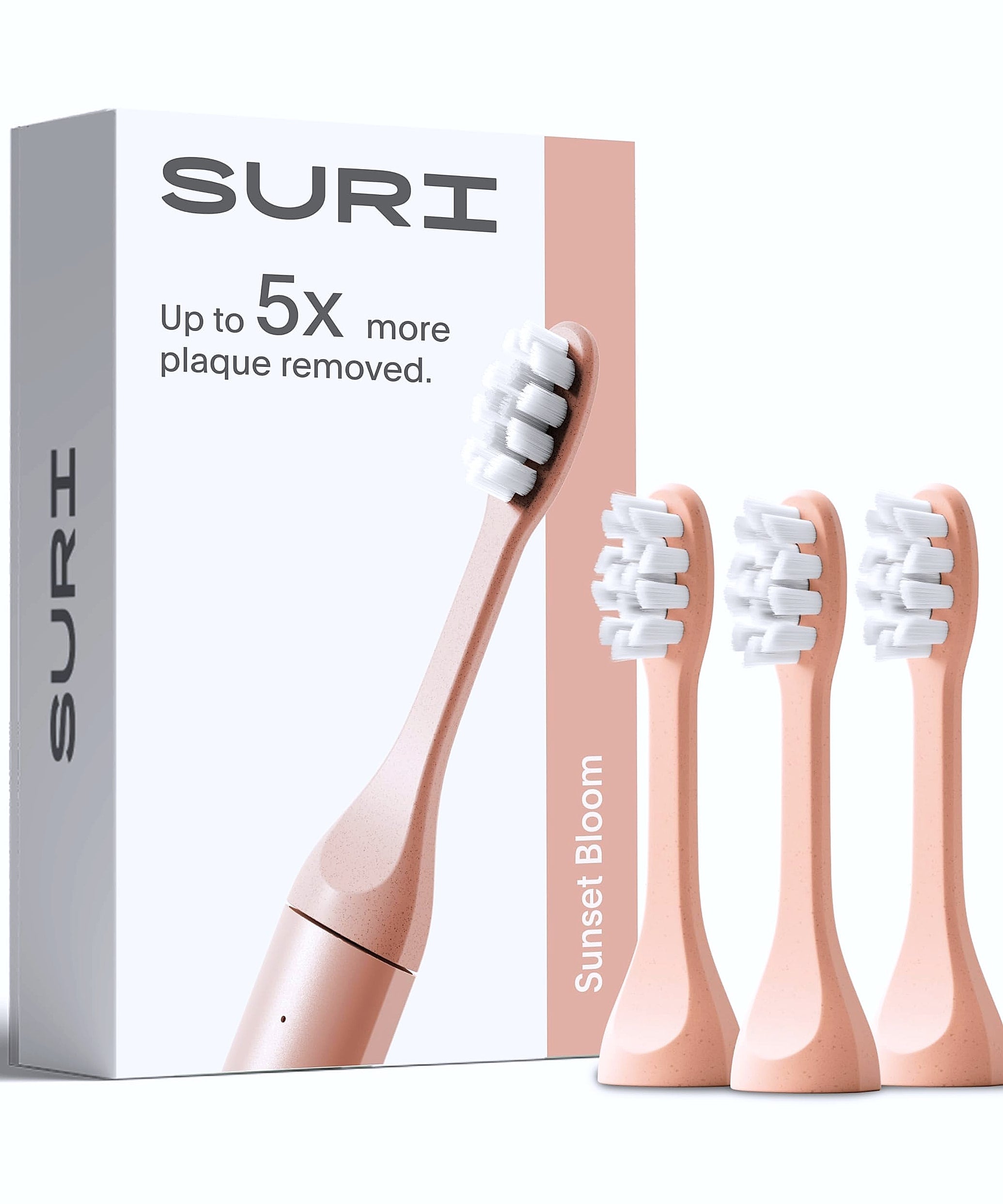 SURI Sonic Toothbrush Replacement Heads with Tongue Scraper