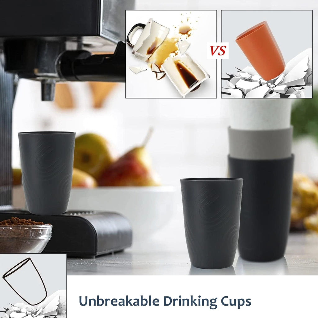 Drinking Glasses 16oz Wheat Straw Cups-Stackable and Reusable Cups, Alternati...