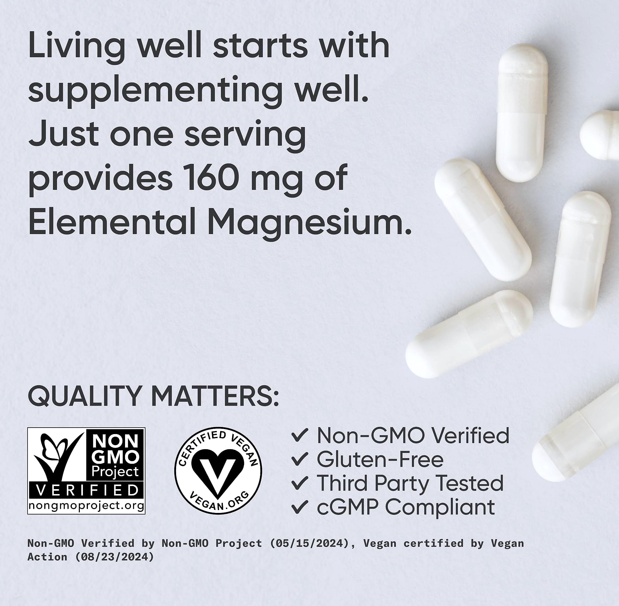 Sports Research Magnesium Glycinate 160mg Sleep Support