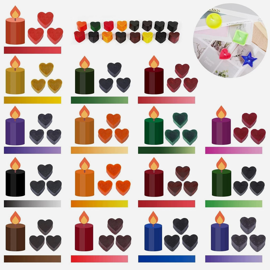 Candle Dye Set - 16 Colors Wax Dye for Candle Making, Bulk Soy Wax Dyeing, DIY Kit