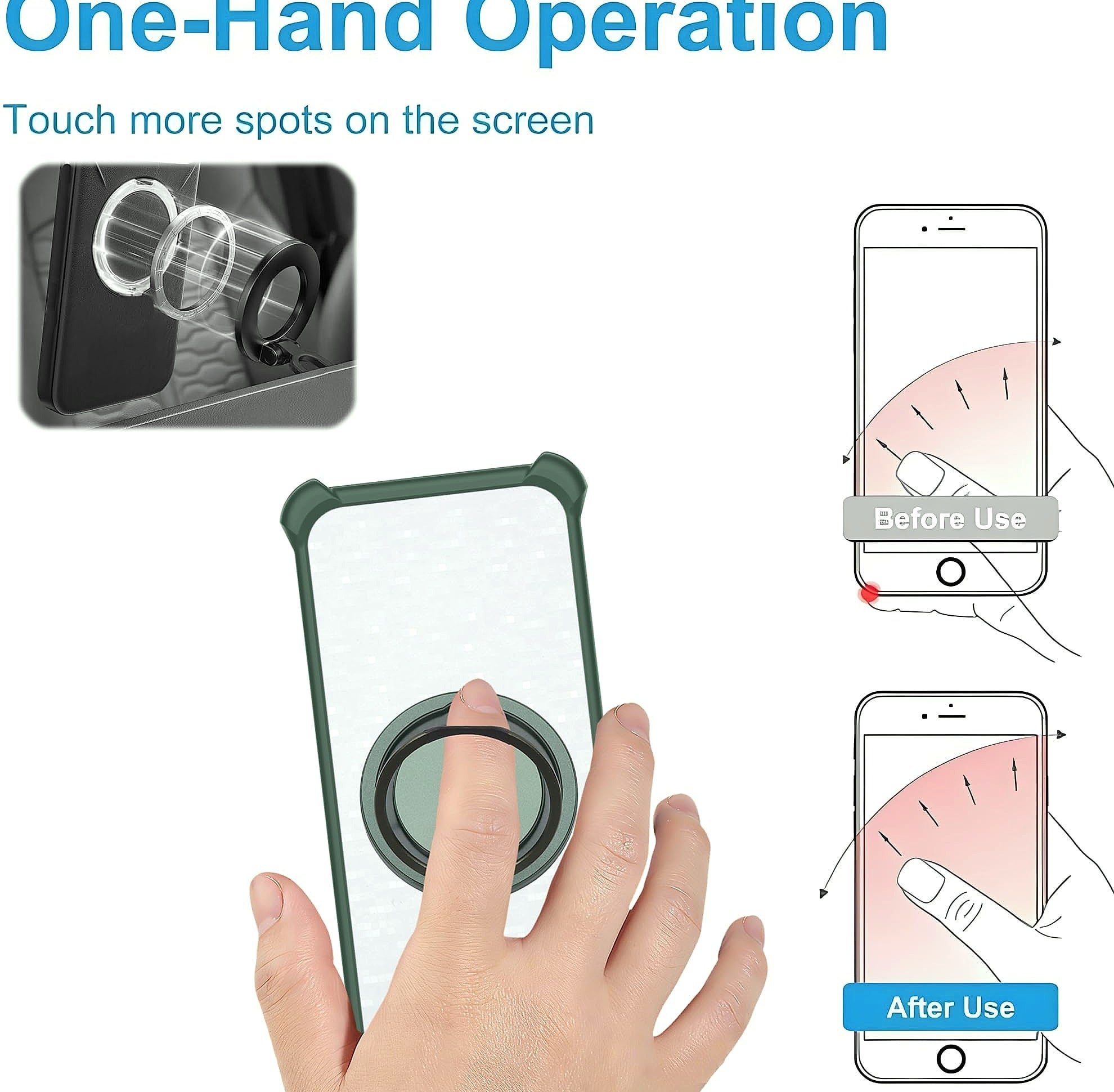 jioeuinly CX-04-LV Pinephone Linux Case with Ring Stand