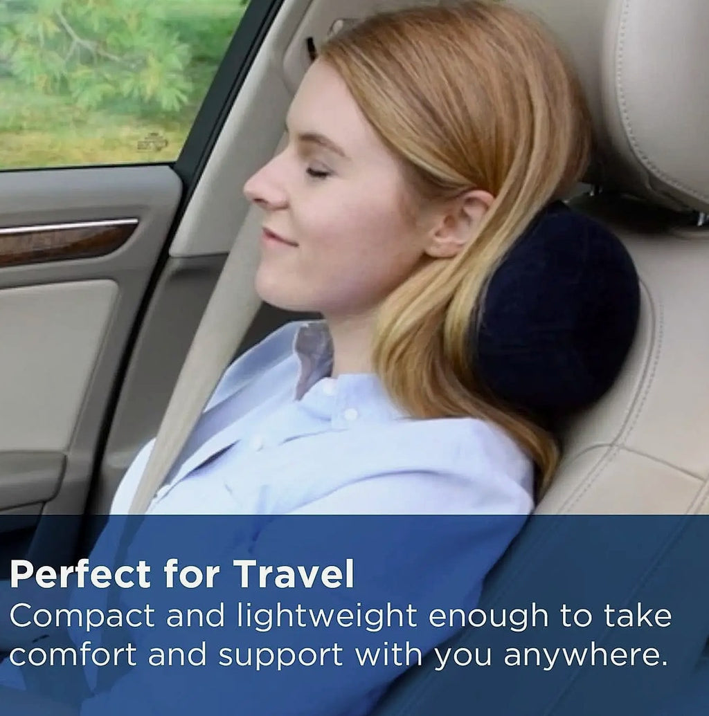 Memory Foam Travel Pillow, Peanut-Shaped Neck and Lumbar Support