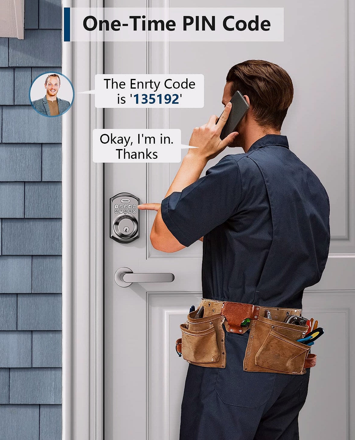 TEEHO TE001 Keyless Entry Door Lock Smart Deadbolt