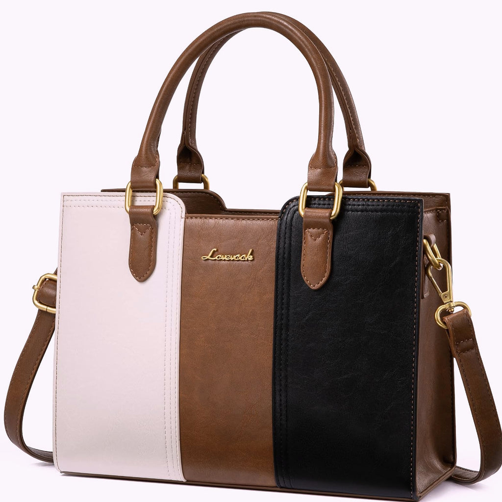 LOVEVOOK Vintage Leather Shoulder Handbag Small Satchel Crossbody Bag
