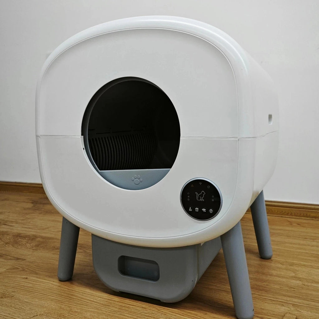 Used 95LAuto Self-Cleaning Cat Litter Box, APP Control, Multi-Cat, Safety Sensor
