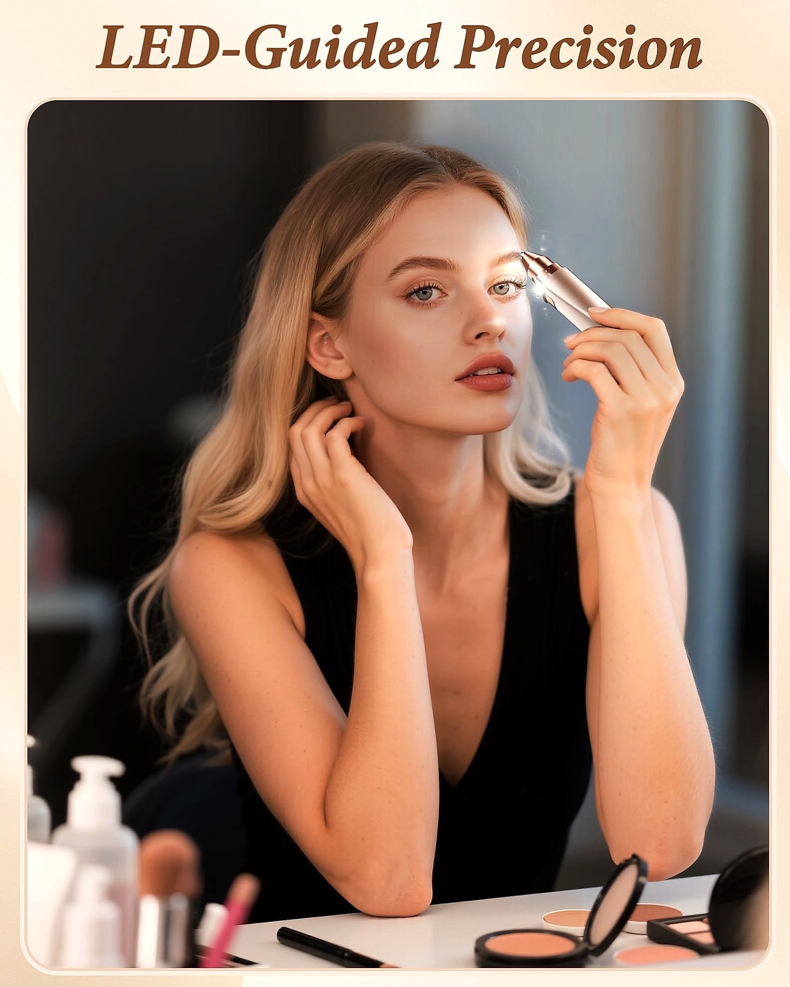 Bissuuy 2-in-1 Eyebrow Trimmer and Face Shaver for Women