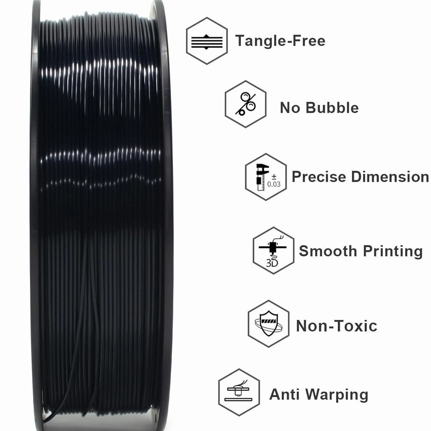 Silk PLA Filament 1.75mm for 3D Printer, Shiny Metal-Like 3D Filament 1Kg