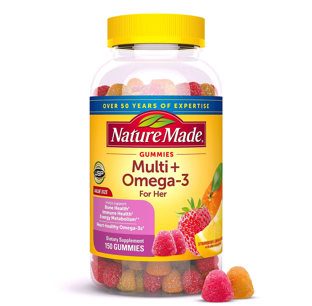Nature Made Women's Multivitamin with Omega-3 Gummies, 150 Count
