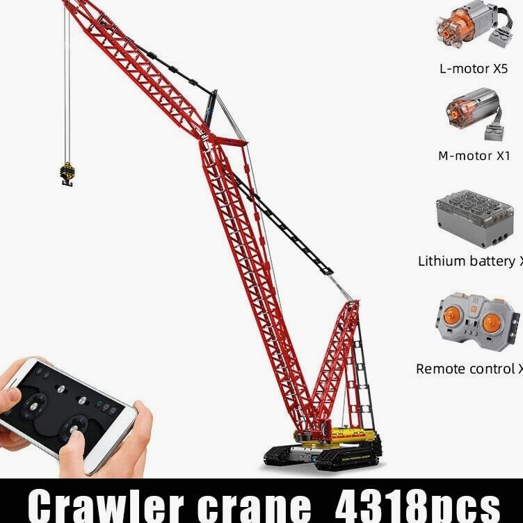 Mould King 17015 Crawler Crane Building Block Remote Control Construction Set