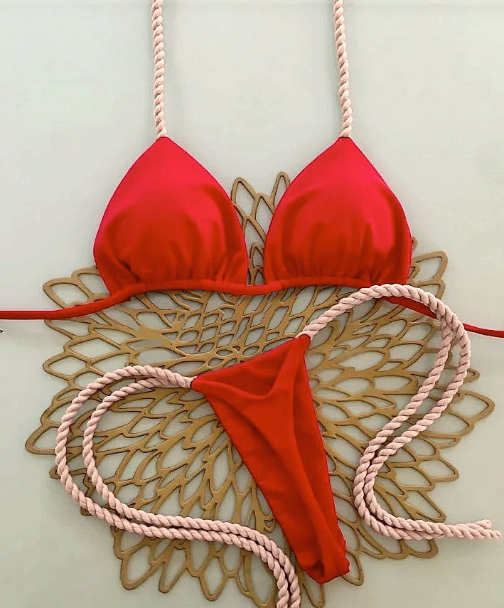 Women's Micro Bikini Brazilian Thong Beachwear Swimsuit