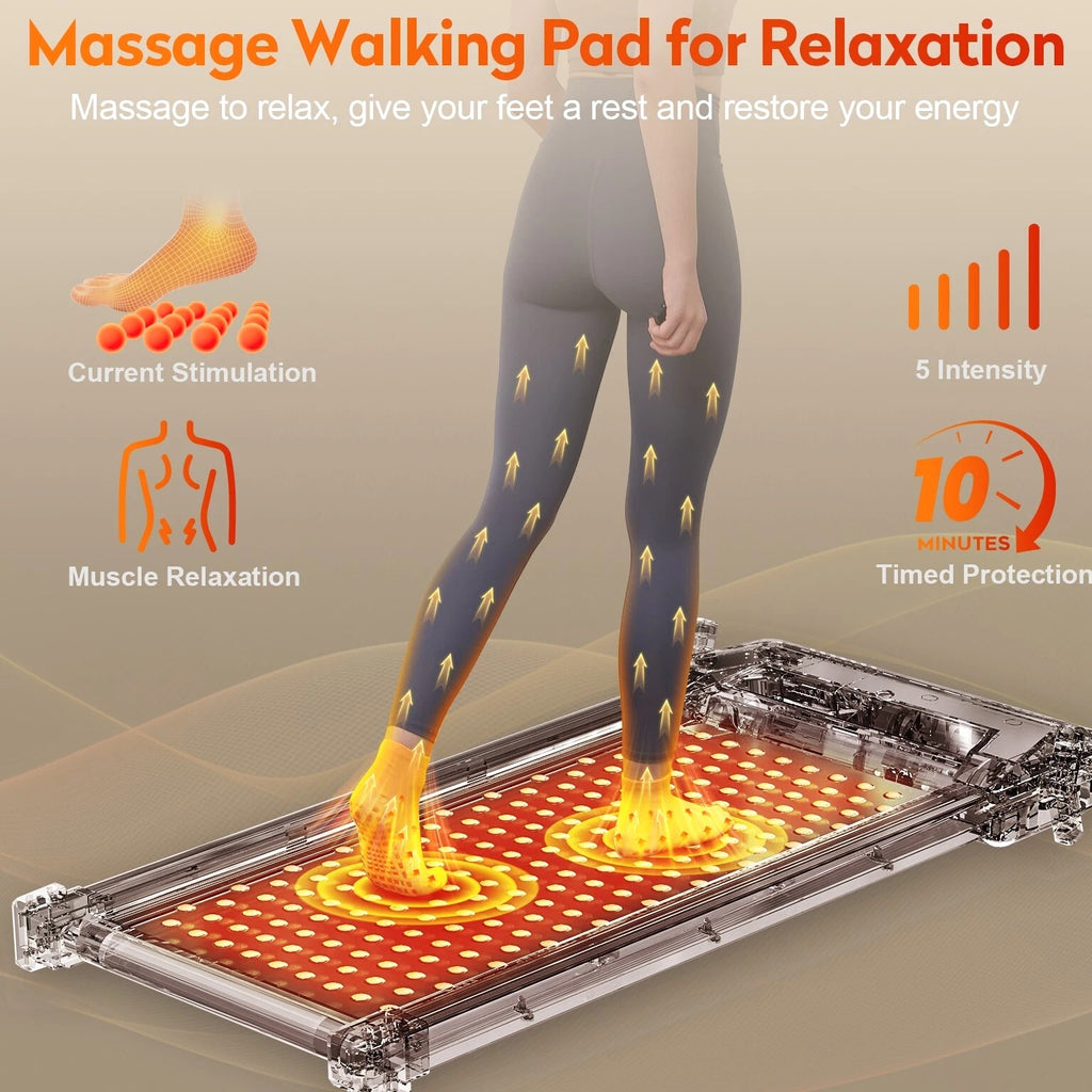 Akluer Walking Pad with Incline, Dual-Sided Walking Pad & Foot Massage Used