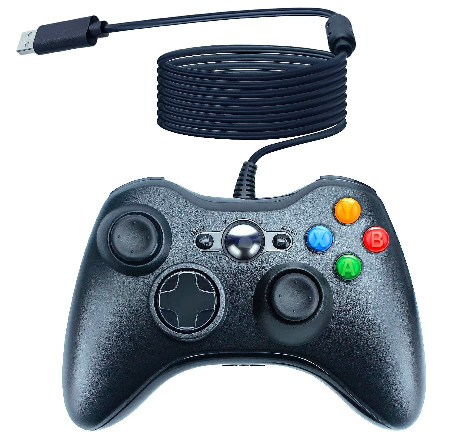 OSTENT Wired USB Controller Gamepad for Xbox 360 and PC