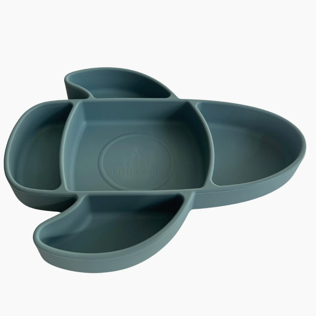 Liitle Sadi Silicone Airplane Toddler Plate, BPA-Free, Baby Plate, Baby Dish.