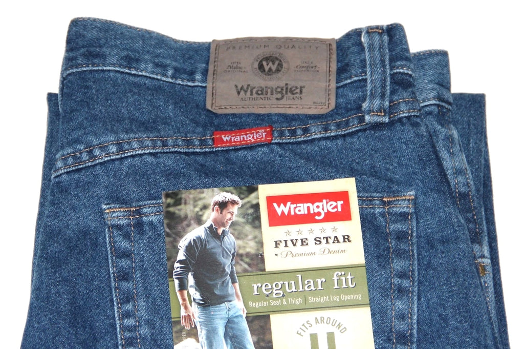 New Wrangler Five Star Regular Fit Jeans Men’s Sizes Five Colors 100% Cotton