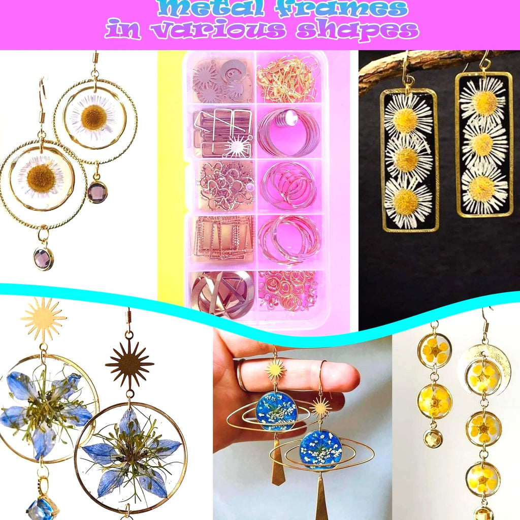 UV Resin Jewelry Making Kit, 300g Complete UV Resin Kit with Light, Molds, St...
