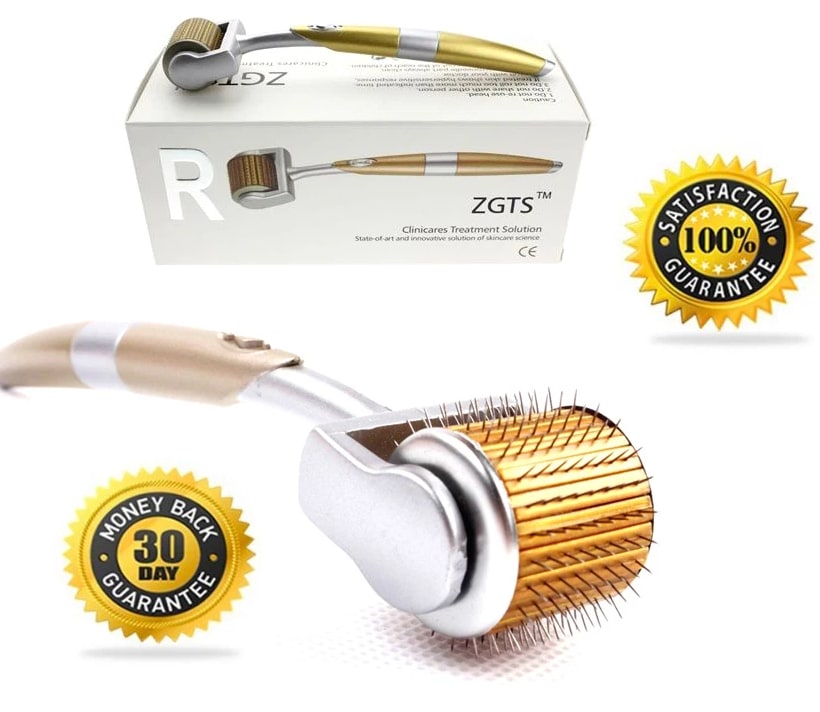 ZGTS 192 Pins Titanium Derma Roller 0.5mm For Face, Body, Deep Scars