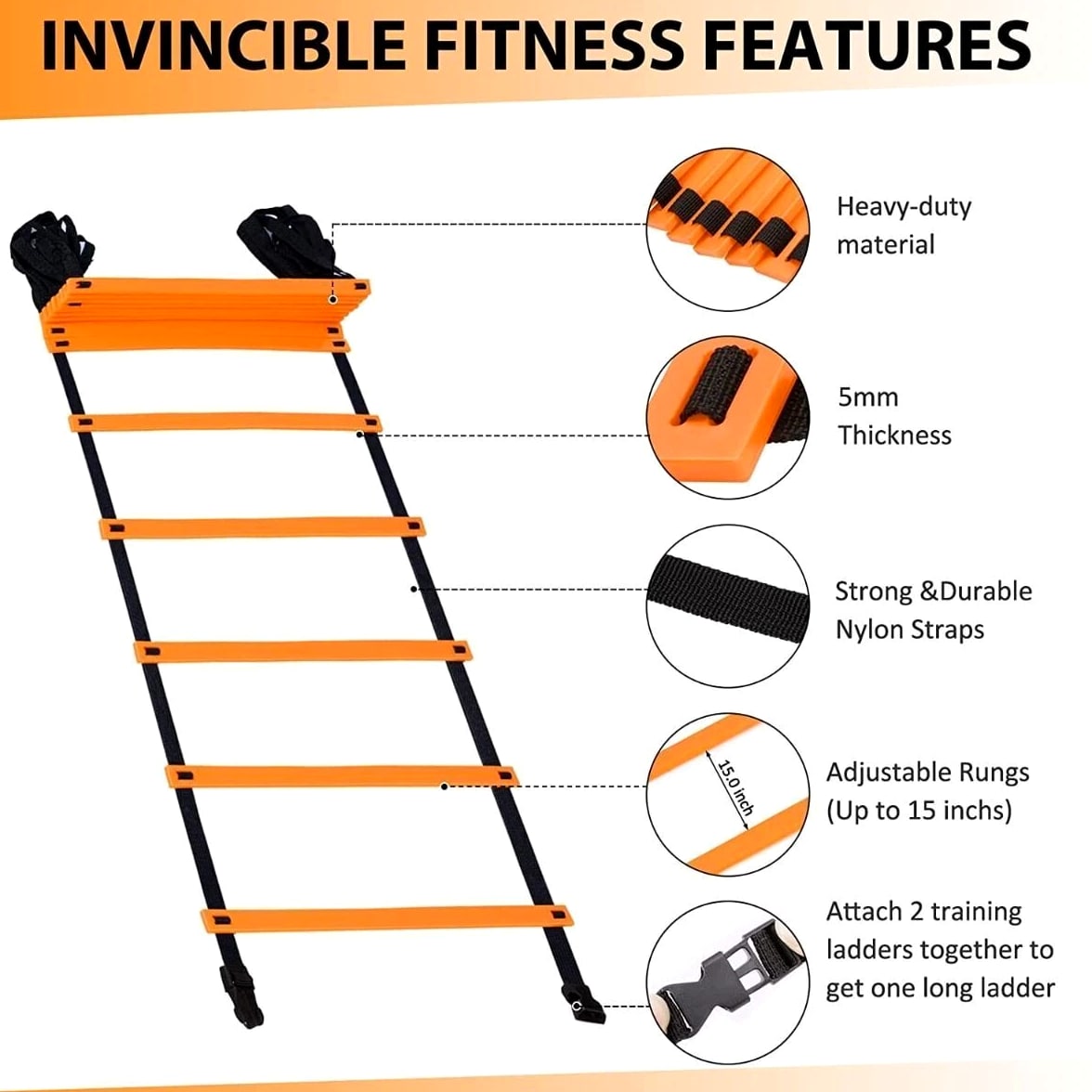 26FT Agility Ladder Training Set with Carry Bag ? Speed & Footwork Trainer