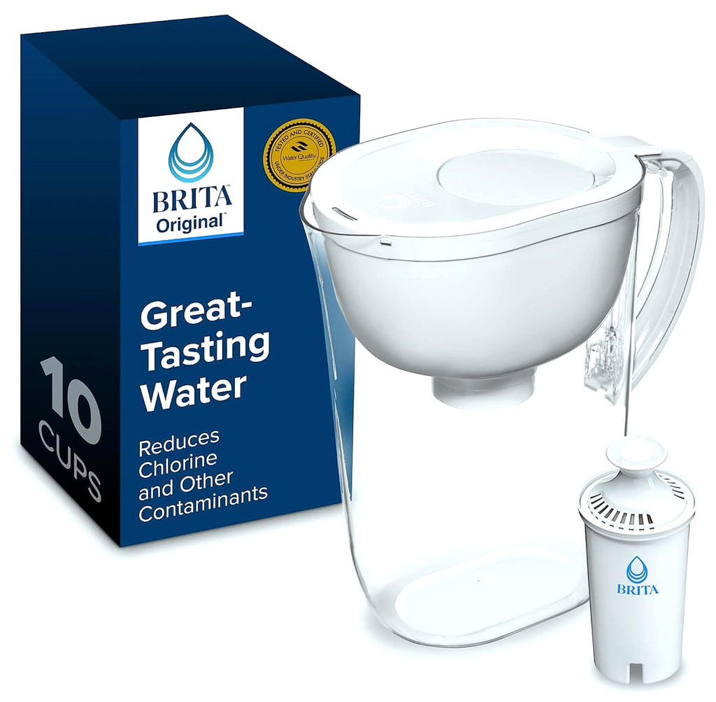 Brita Large 10-Cup Water Filter Pitcher, BPA-Free