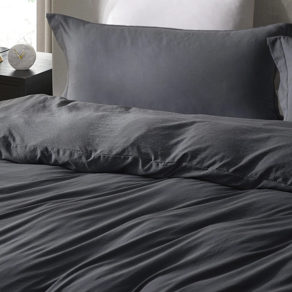 3 Pc Duvet Cover Set, King/Queen Soft Pre-Washed Comforter Cover & Pillow Shams