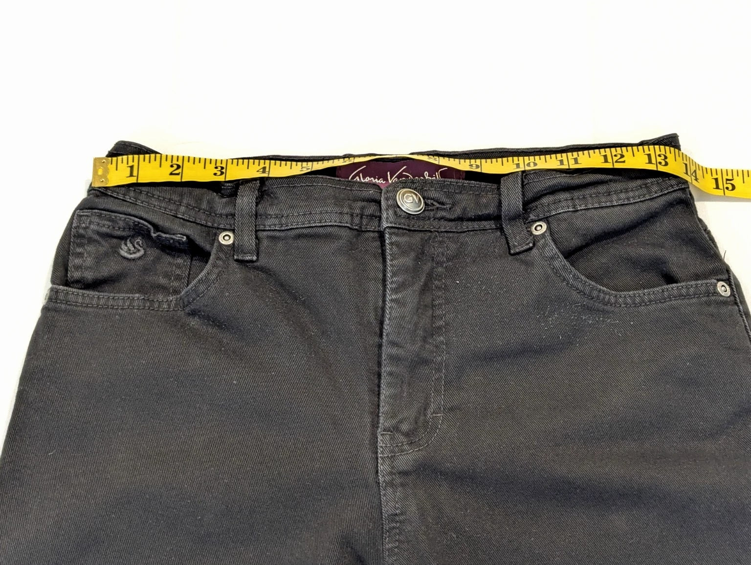 Gloria Vanderbilt Women's Black Jeans Straight Leg Size 6 Average Stretch