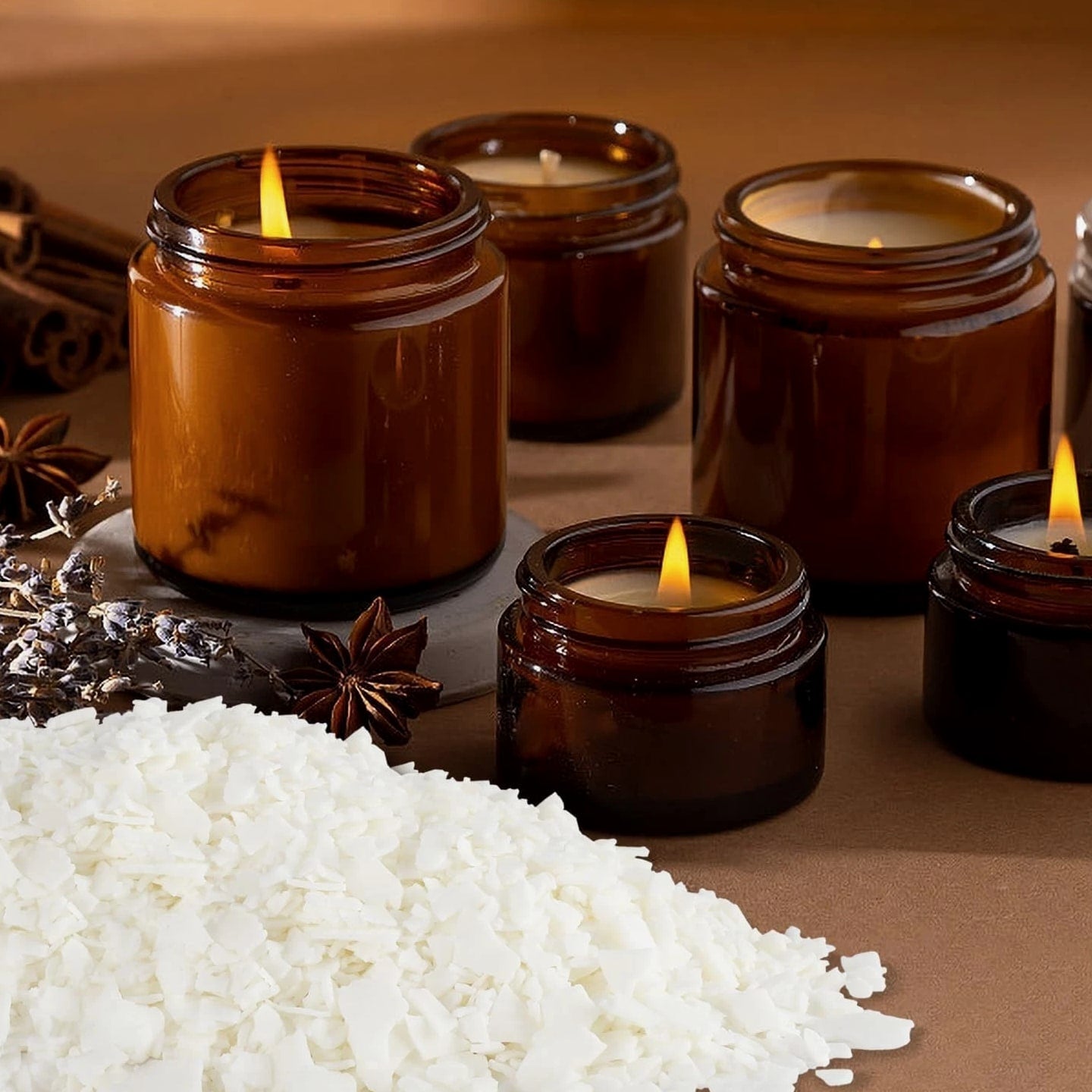 Bulk 20 lb Natural Soy Wax for Candle Making - Easy Melt Unscented Flakes