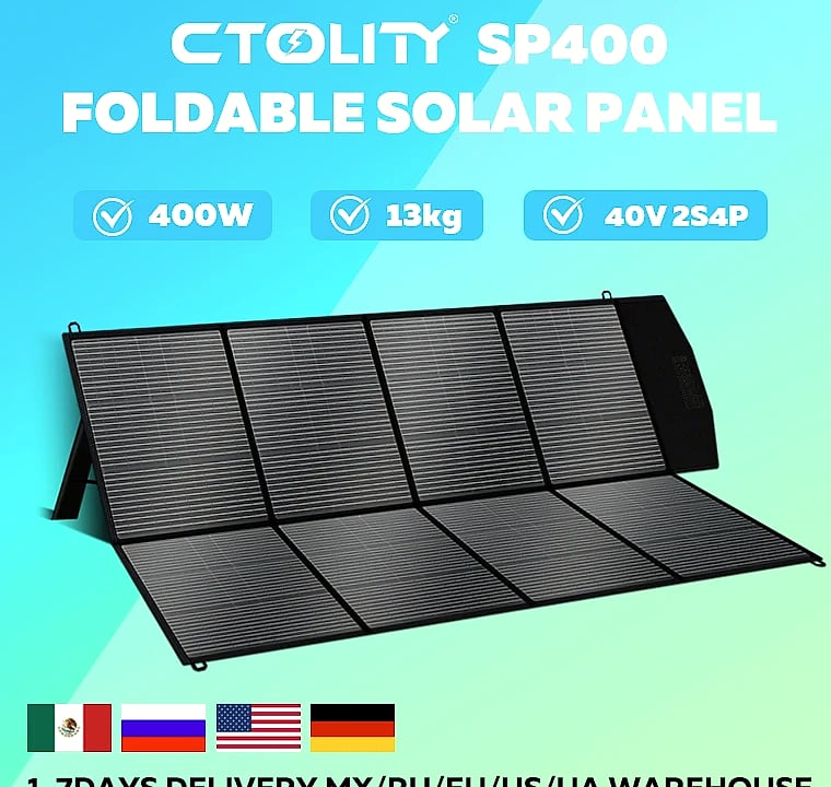 CTOLITY SP400 400W Portable Solar Panel Charger