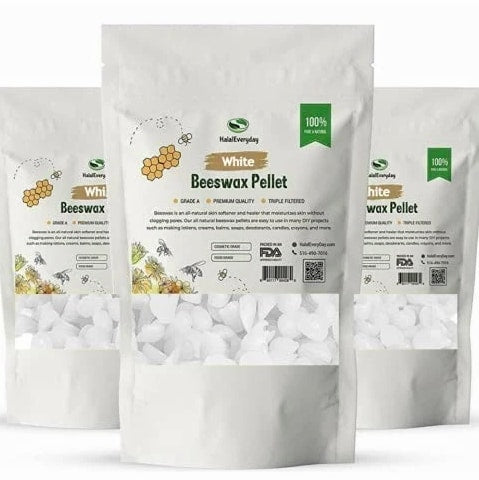 White Beeswax Granules Pearls Pellets Pastilles 100% Pure Cosmetic & Food Grade