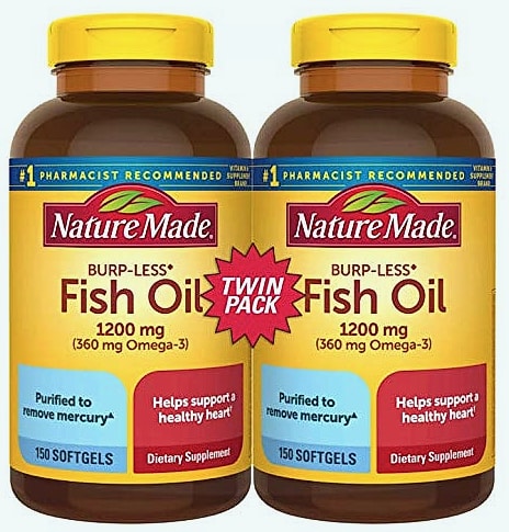 Nature Made Fish Oil 1200 mg Omega 3 Softgels, 230 Count