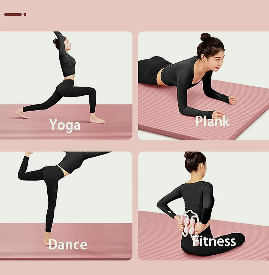 Lostook 8mm NBR Yoga Mat Anti-Slip for Home Fitness