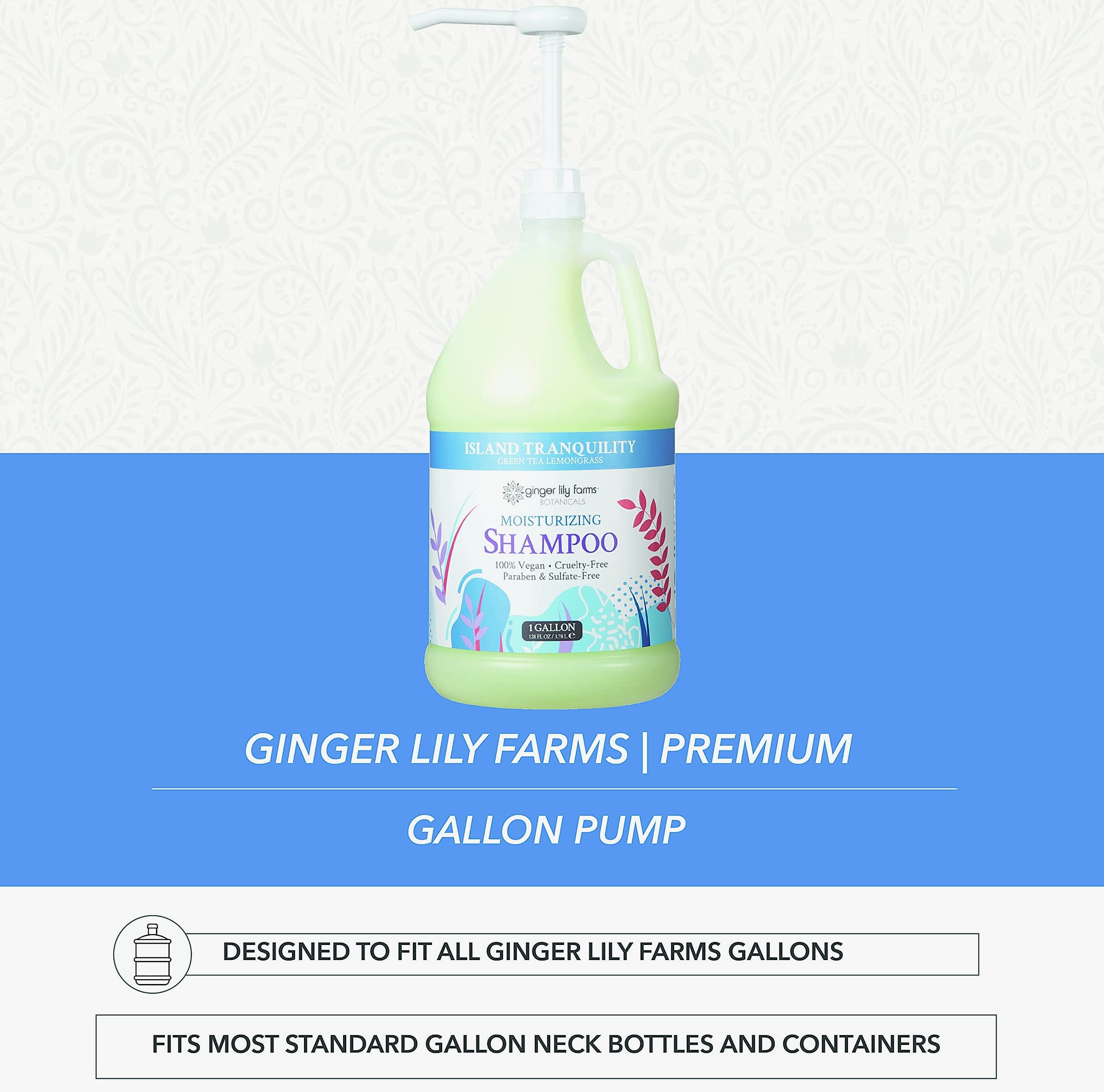 Ginger Lily Farms Gallon Pump Dispenser, 1 oz per pump