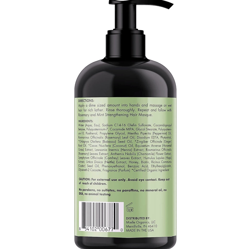 Mielle Organics Rosemary Mint Biotin Shampoo for Hair Strengthening