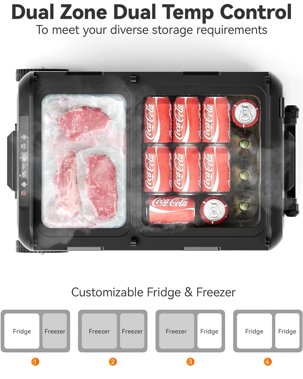 WOLFBOX 39/48/58qt Portable Freezer Fridge Cooler Car Camping Truck Refrigerator