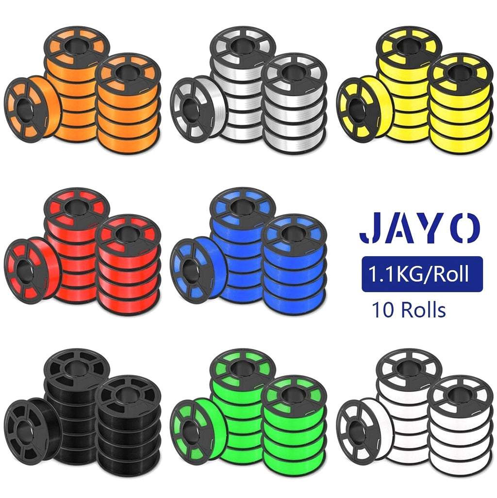 JAYO 10KG PLA Classic SILK PETG 1.75MM 3D Printer Filament 1.1KG NO Tangle LOT