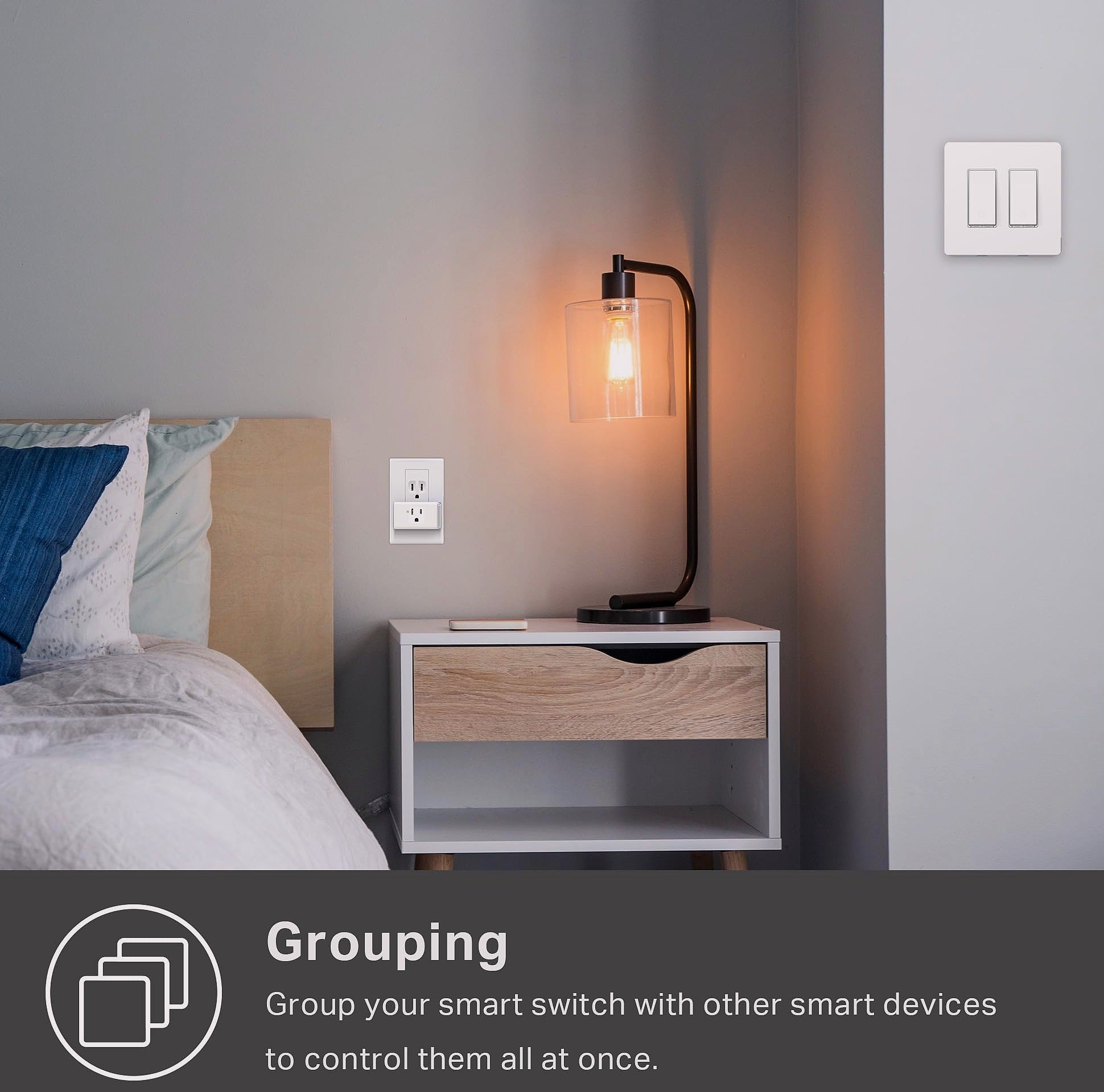 Kasa Smart HS200-2 2-Gang Wi-Fi Light Switch for Alexa