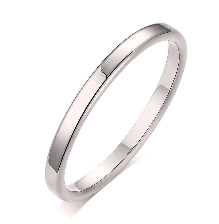 Myfresty Twisted Rope Slim Ring for Women, Stainless Steel